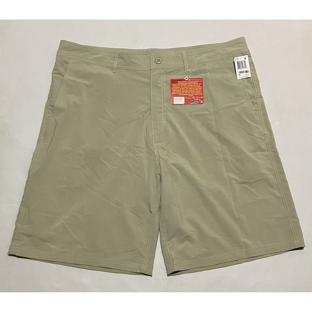 NWT Hawaiian Island Creations HIC Chiba Shorts Size 40 X 10 Stone Light Olive‎